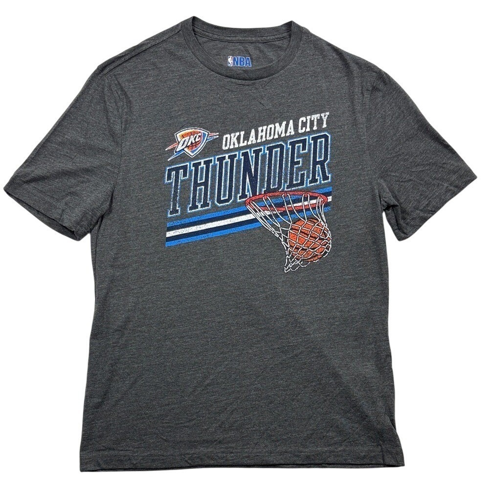 NBA Oklahoma City Thunder Short Sleeve T-Shirt Mens Size Med Gray NWOT